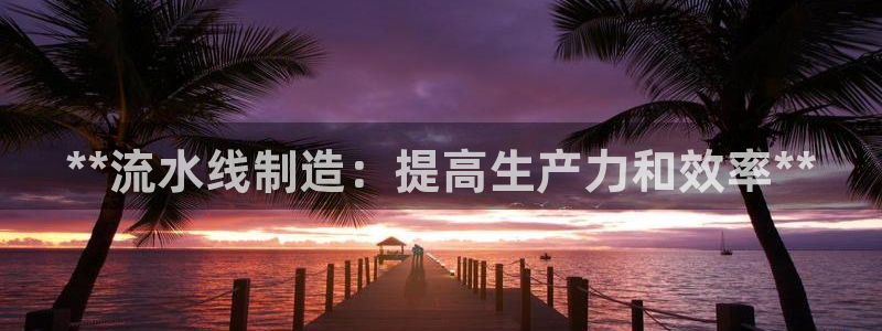 彩神iv争霸购彩大厅：**流水线制造：提高生产力和效率**