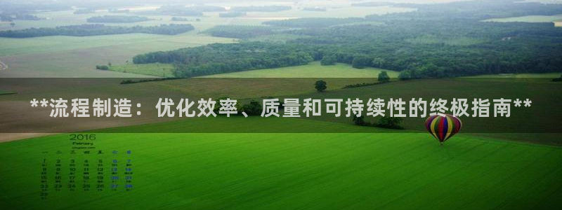 下载彩神乐发V：**流程制造：优化效率、质量和可持续性的终极