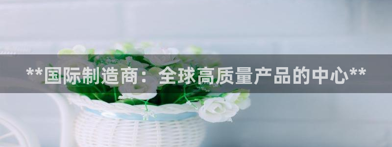 彩神赢的钱是哪里来的啊：**国际制造商：全球高质量产品的中心**