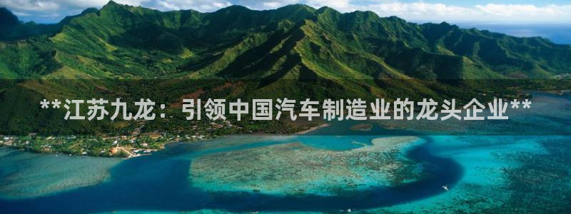 彩神平台：**江苏九龙：引领中国汽车制造业的龙头企业**