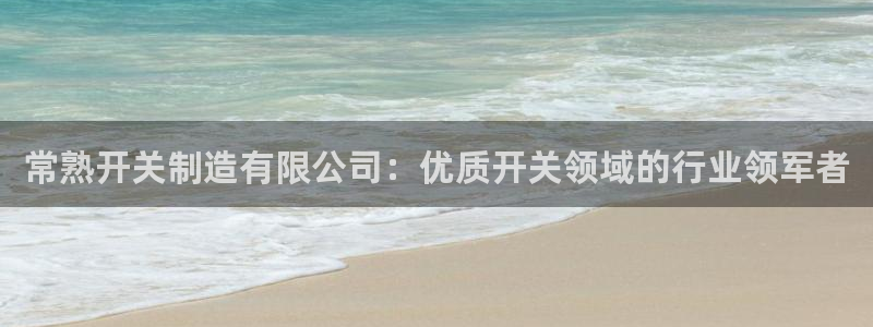 彩神v8官网版：常熟开关制造有限公司：优质开关领域的行业领军者