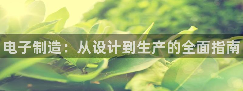 所有彩神购买首页中心：电子制造：从设计到生产的全面指南