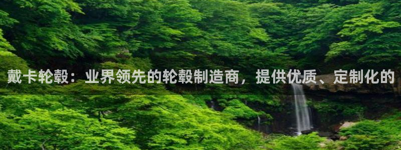 彩神V官网：戴卡轮毂：业界领先的轮毂制造商，提供优质、定制化的