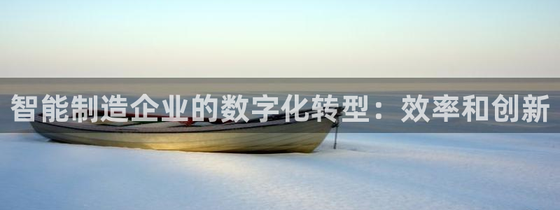 彩神app能挣到钱吗：智能制造企业的数字化转型：效率和创新