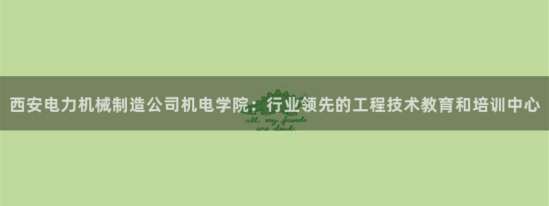 彩神8彩平台官网：西安电力机械制造公司机电学院：行业领先的工程技术教育和培训中心