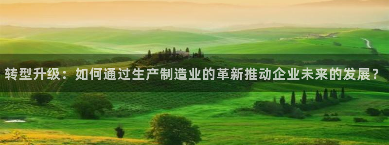 彩神争霸官方登录：转型升级：如何通过生产制造业的革新推动企业未来的发展？